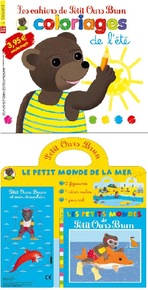 Les cahiers de Petit Ours Brun Coloriages de l'été et les Petits Mondes de Petit Ours Brun sur la mer