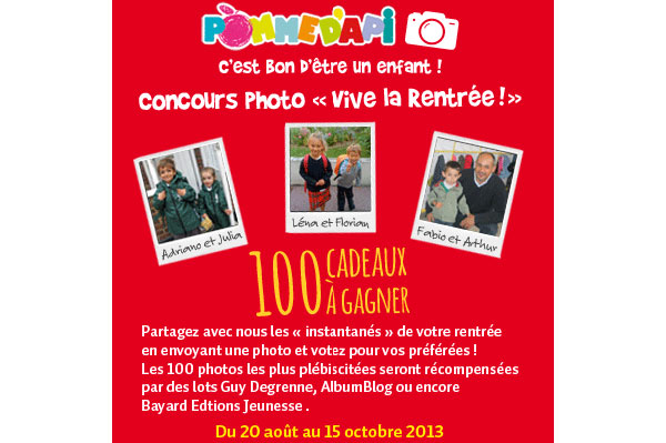 Concours photo Petit Ours Brun Vive la rentrée