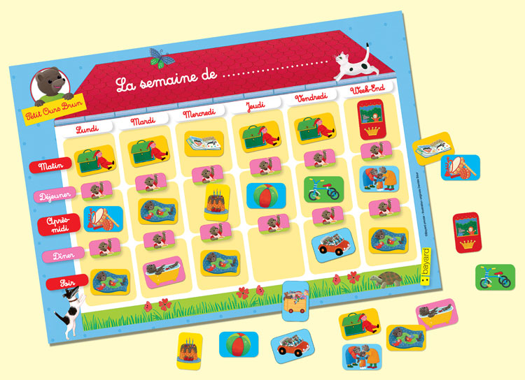 Bricolage : Le semainier Petit Ours Brun - Les activités, Bricolage - Petit  Ours Brun