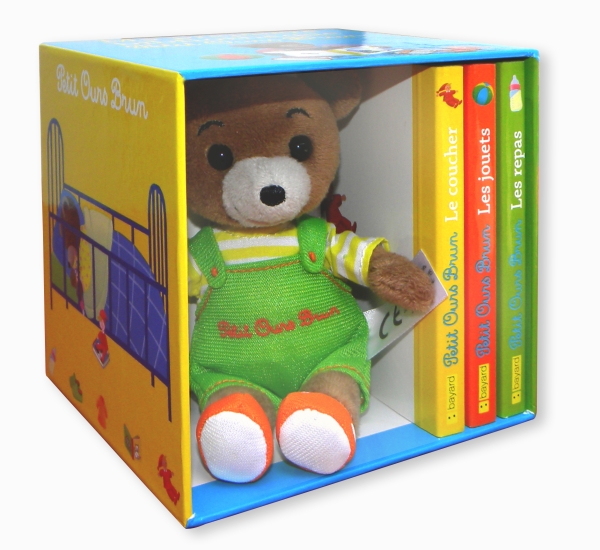 Livre Petit Ours Brun - Coffret 3 livres et 1 peluche - Ma première bibliothèque Petit Ours Brun