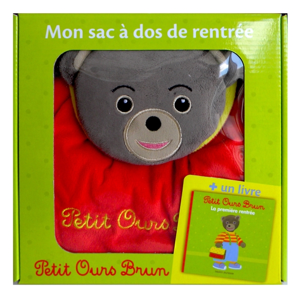 Livre Petit Ours Brun - Livre objet - Mon sac à dos de rentrée Petit Ours Brun + un livre La première rentrée de Petit Ours Brun