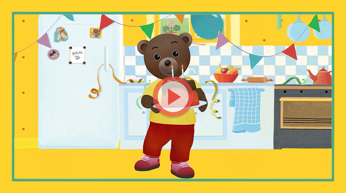 Une video d'anniversaire Petit Ours Brun personnalisée pour votre enfant