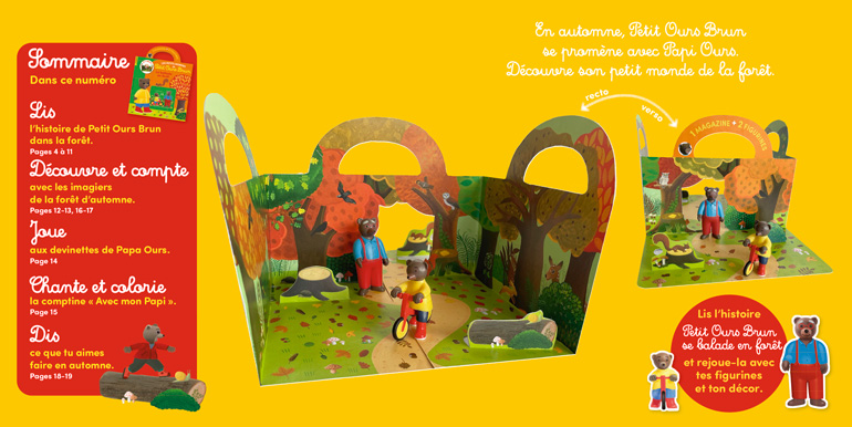 Sommaire : Les petits mondes de Petit Ours Brun : la balade en forêt - n°58